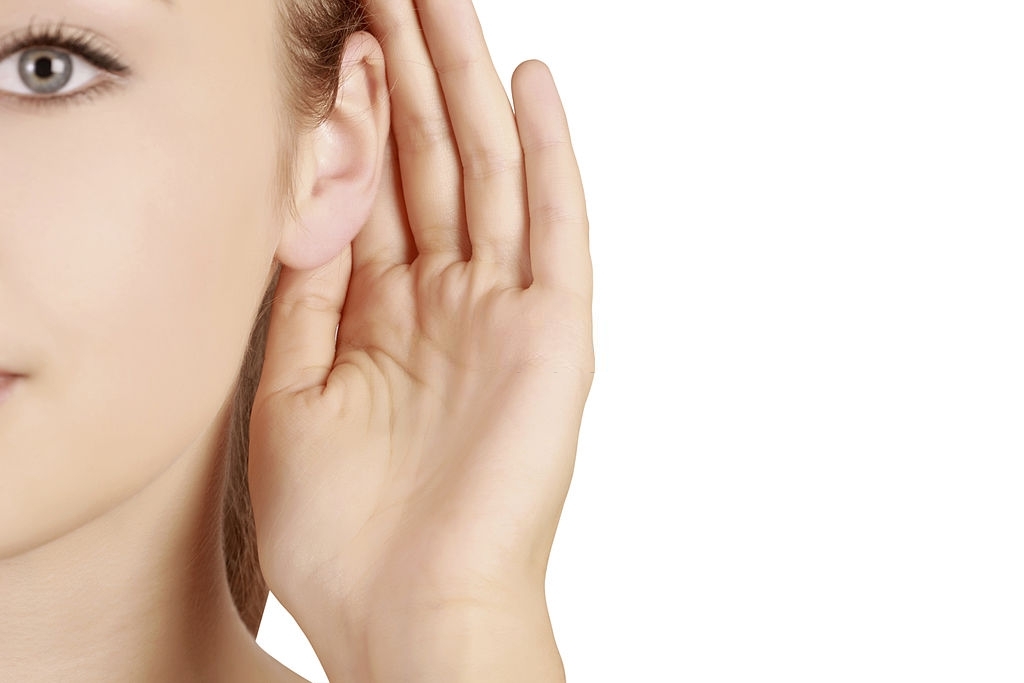 young woman listening